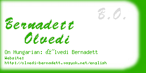 bernadett olvedi business card